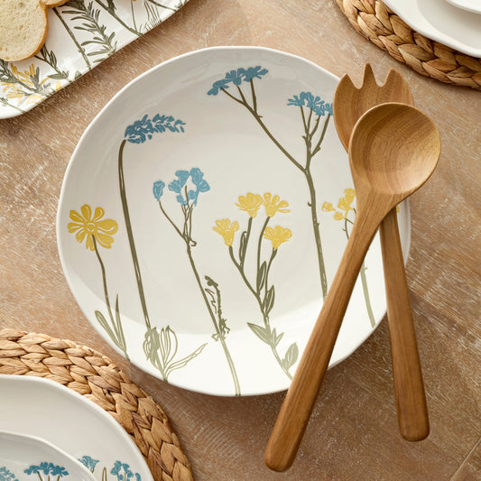 Wildflowers Salad Bowl with Servers