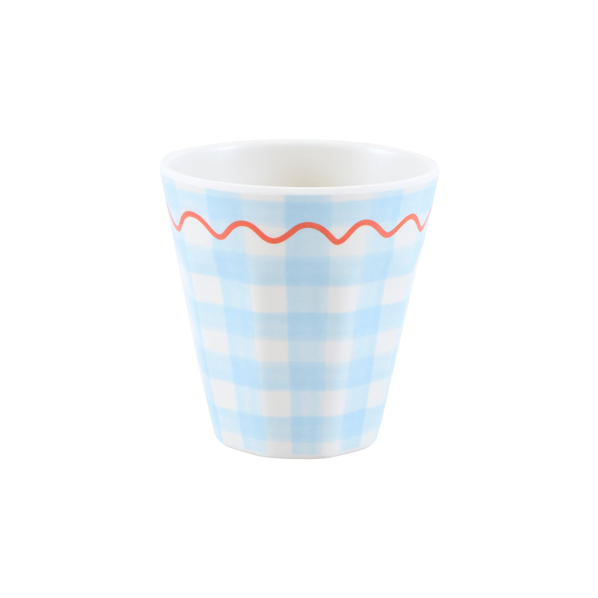 Gingham Reusable Cups, Set of 6