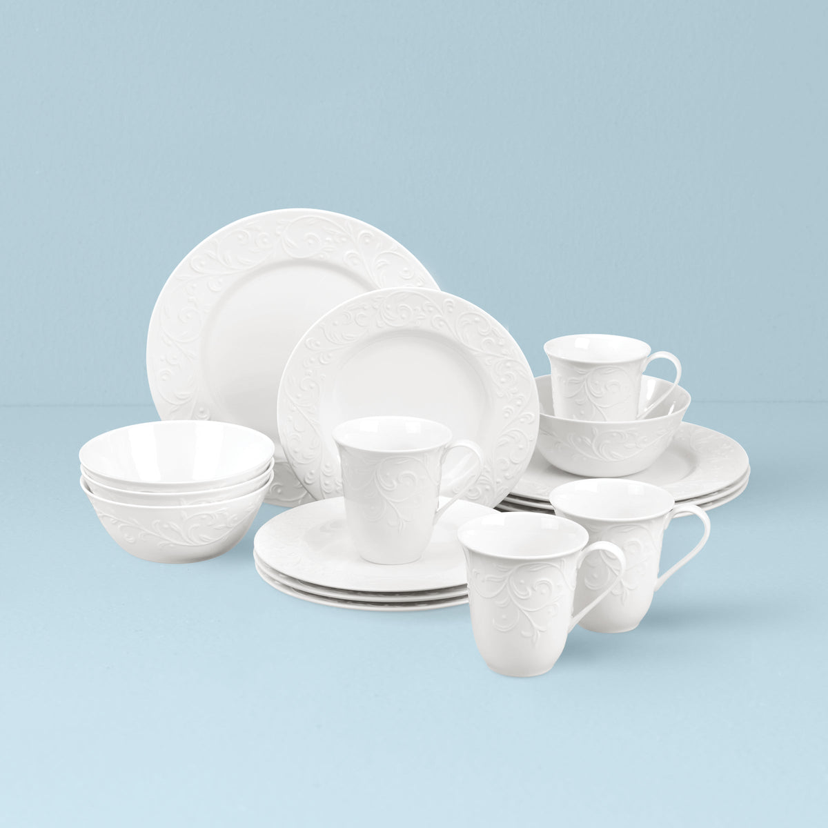Opal Innocence Carved 16-Piece Dinnerware Set