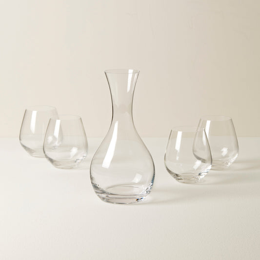 Tuscany Classics Decanter & Stemless Wine Glass Set
