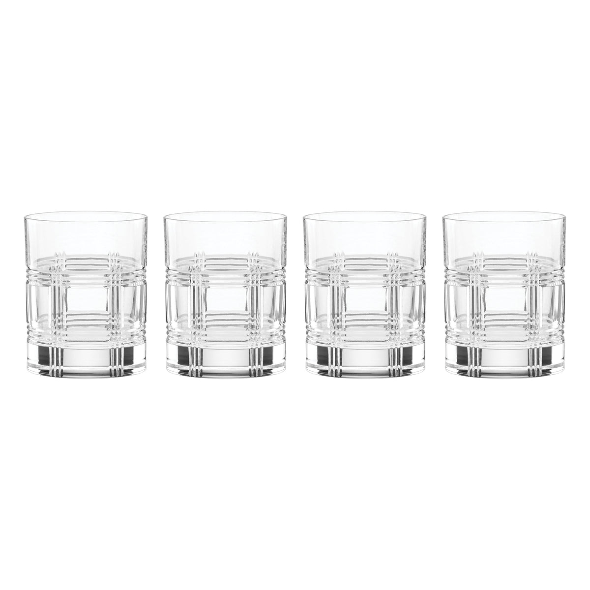 Hudson Crystal Double Old-Fashioned Glasses, Set of 4