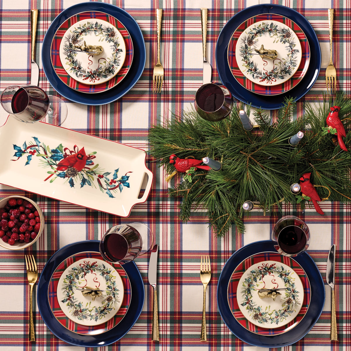 Winter Greetings Salad Plates, Set of 4