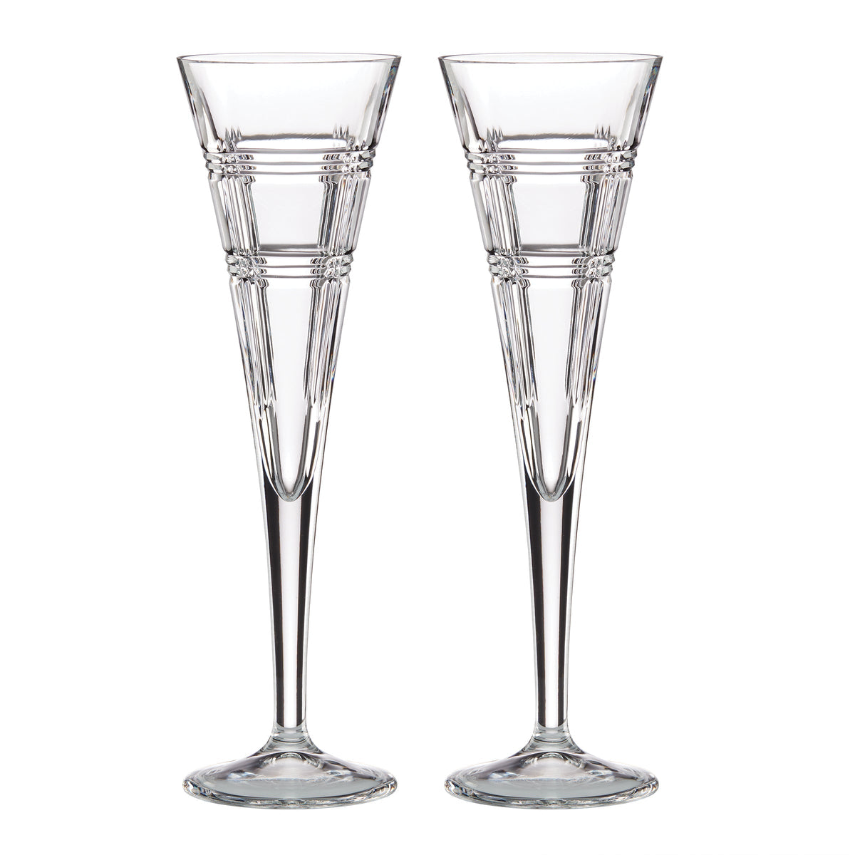 Hudson Crystal Toasting Flutes, Set of 2