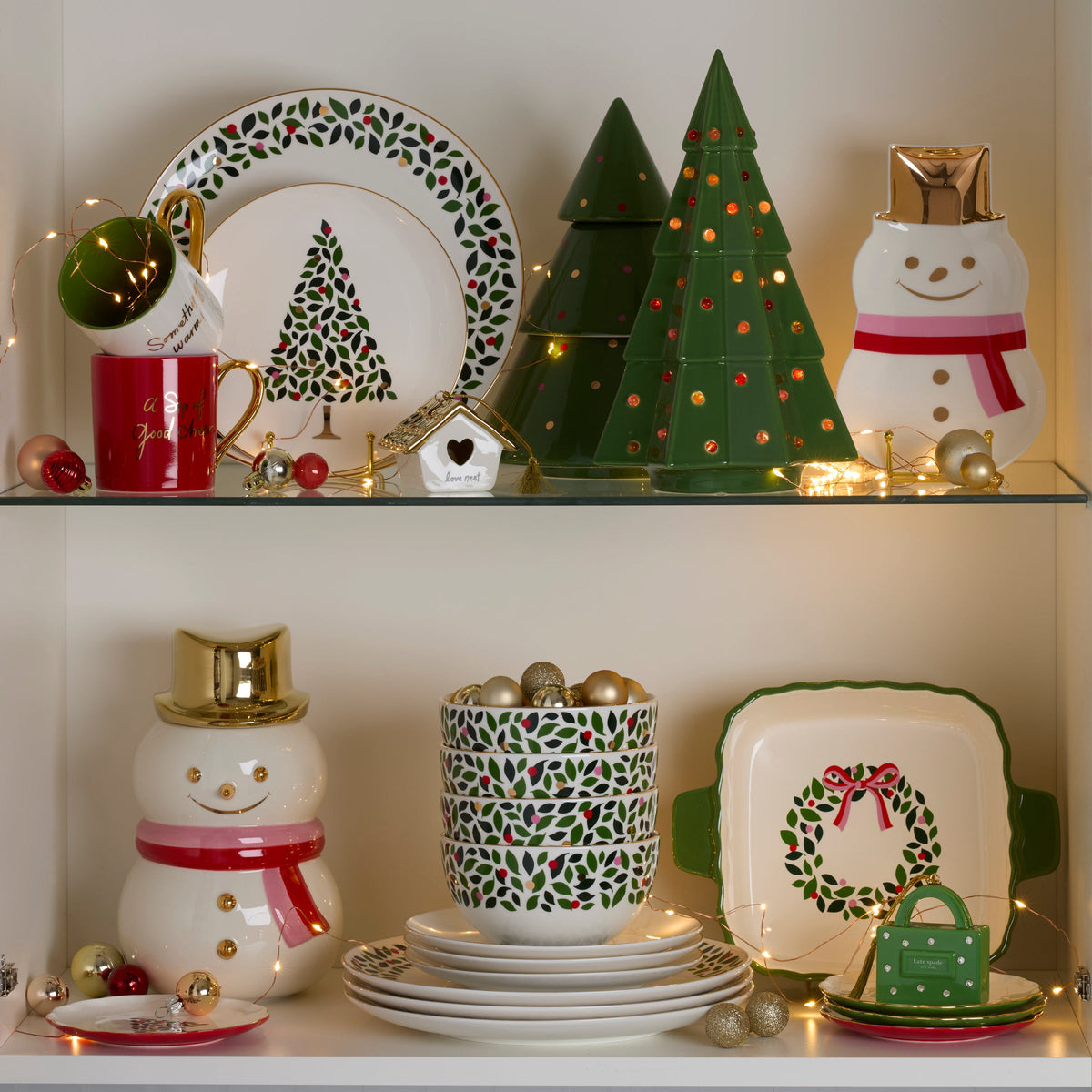 Evergreen Rim Accent Plates, Set of 4