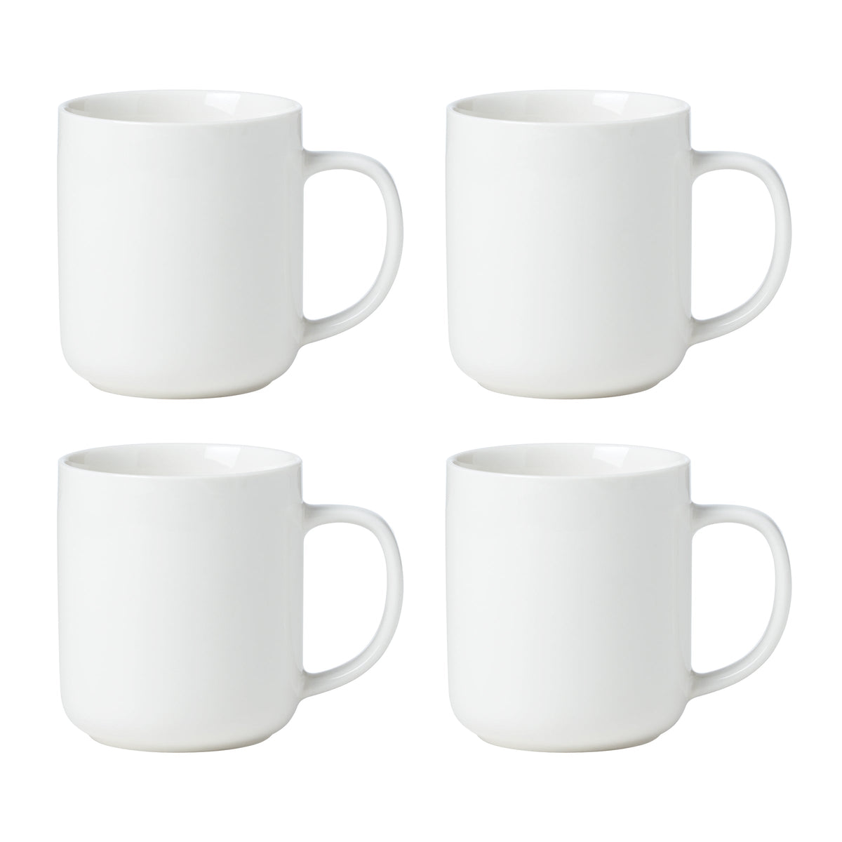 24 Seven White Mugs, Set of 4