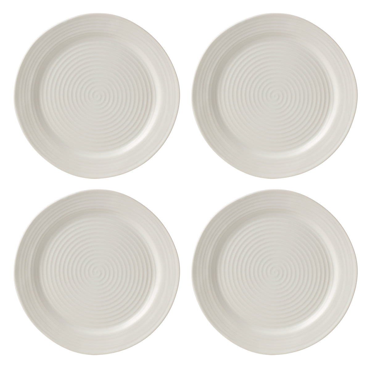 Ridge White 12-Piece Dinnerware Set
