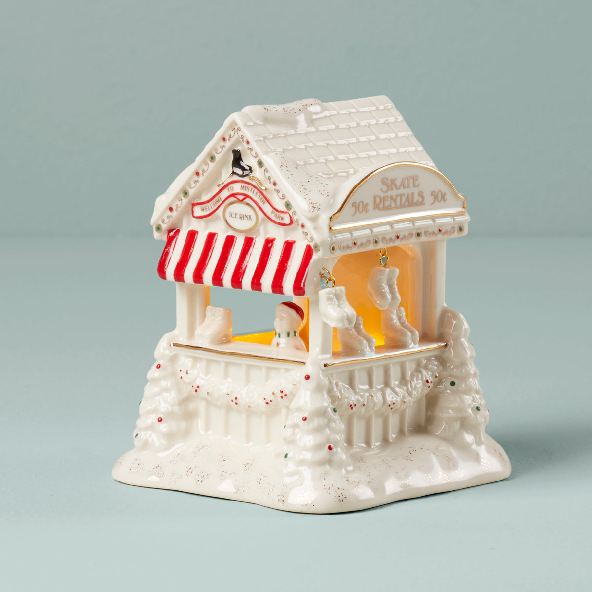 Mistletoe Park Ice Skate Rental Booth Figurine
