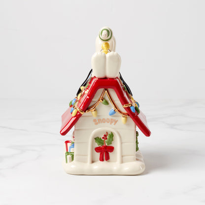 Snoopy Christmas Covered Candy Dish
