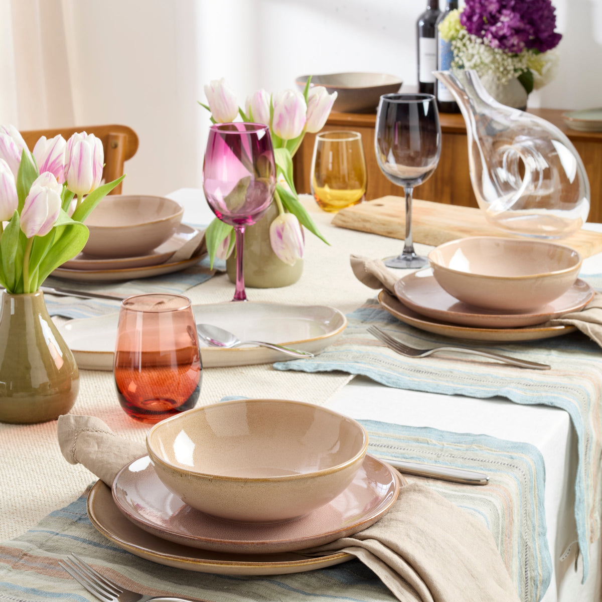 Organic Shades Clay 12-Piece Dinnerware Set