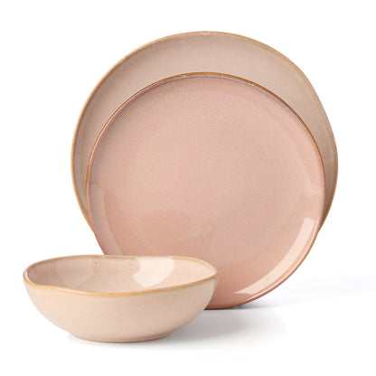 Organic Shades Clay 12-Piece Dinnerware Set