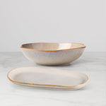 Organic Shades Oatmeal 2-Piece Serving Set