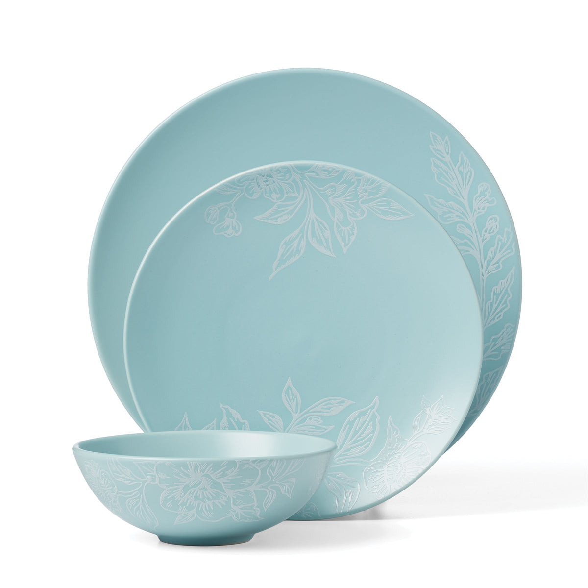 Roseto French Blue 12-Piece Dinnerware Set
