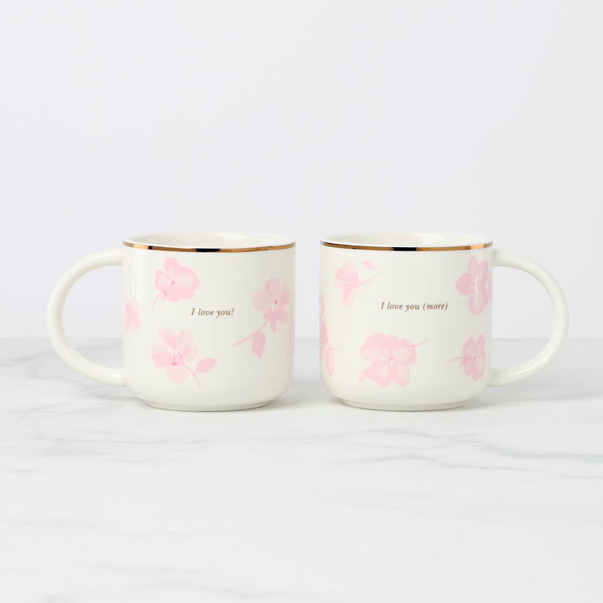 Spring Pansies Mugs, Set of 2