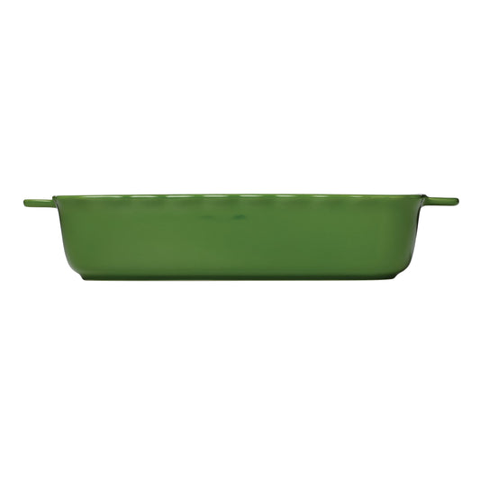 Evergreen Rectangular Scallop Baking Dish
